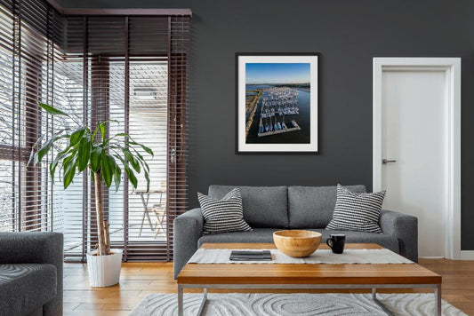 Manly Boat Harbour - QLD with black frame