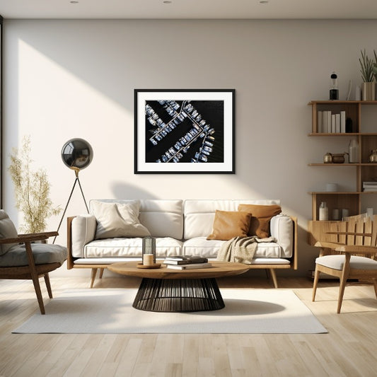 Manly Boat Harbour 2 | Brisbane, QLD with black frame