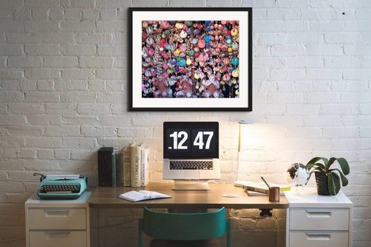 Prayer Colours | Kyoto, Japan with black frame