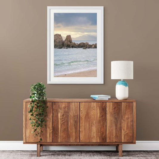 Rising Rocks | Bowen, QLD Australia with white frame