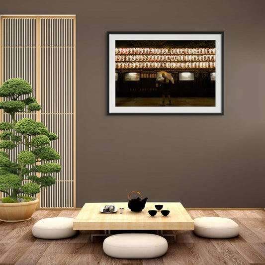 Walking in the Rain | Tokyo, Japan with black frame