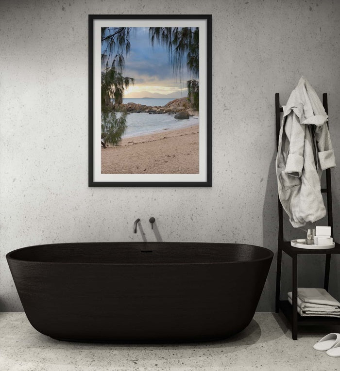Beach Sunrise | Bowen, QLD Australia with black frame
