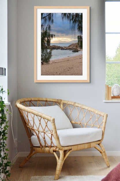 Beach Sunrise | Bowen, QLD Australia with white ash frame