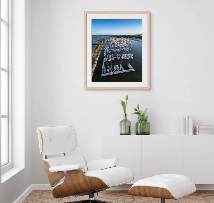 Manly Boat Harbour - QLD with white ash frame