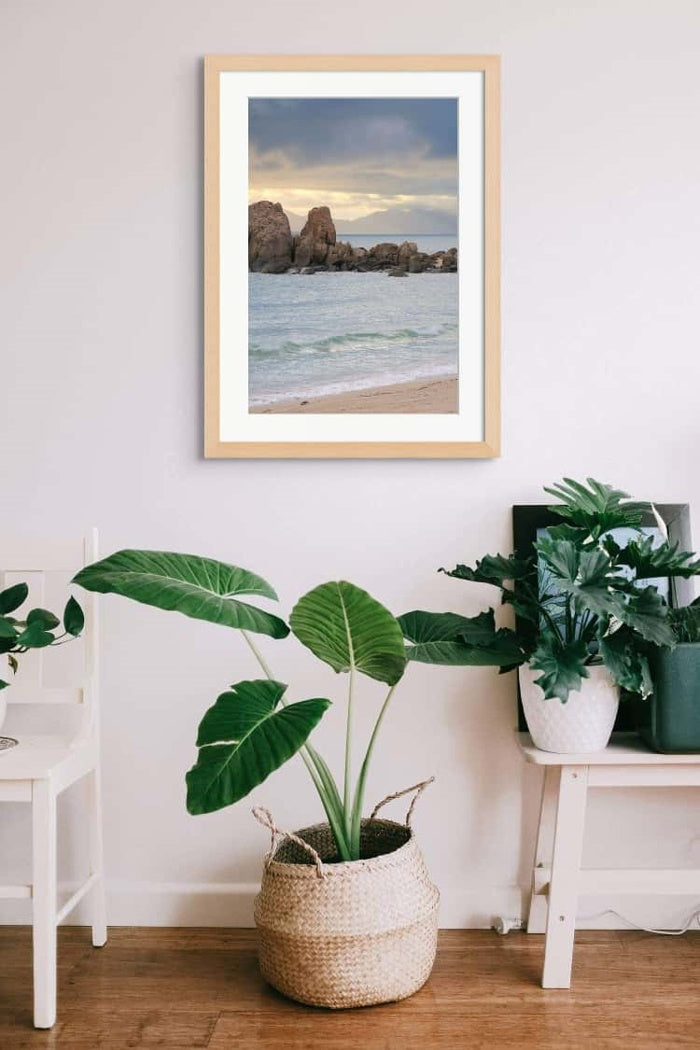 Rising Rocks | Bowen, QLD Australia with white ash frame